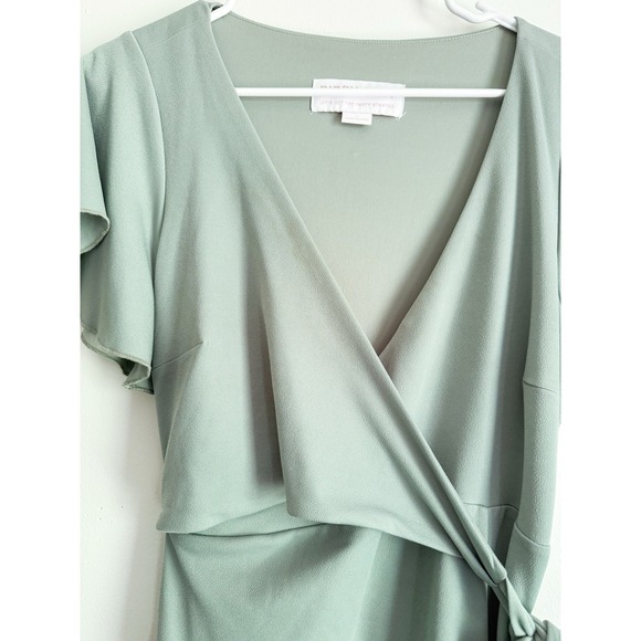 Birdy Grey Dresses & Skirts - Birdy Grey Mint Ethereal Formal Floor Length Dress Split And Flutter Sleeves, L